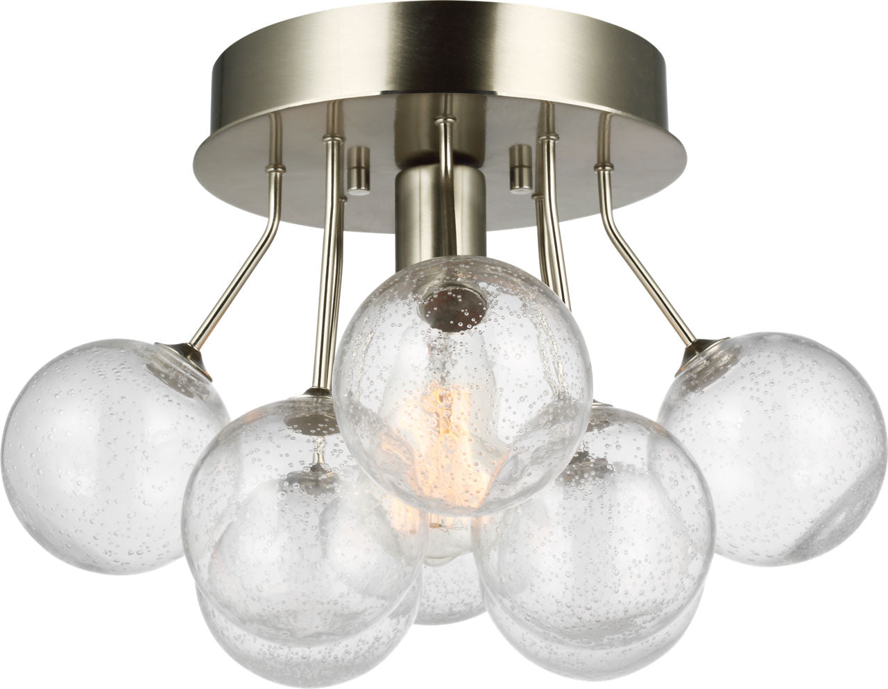 Bronzeville One Light Semi-Flush Mount Brushed Nickel
