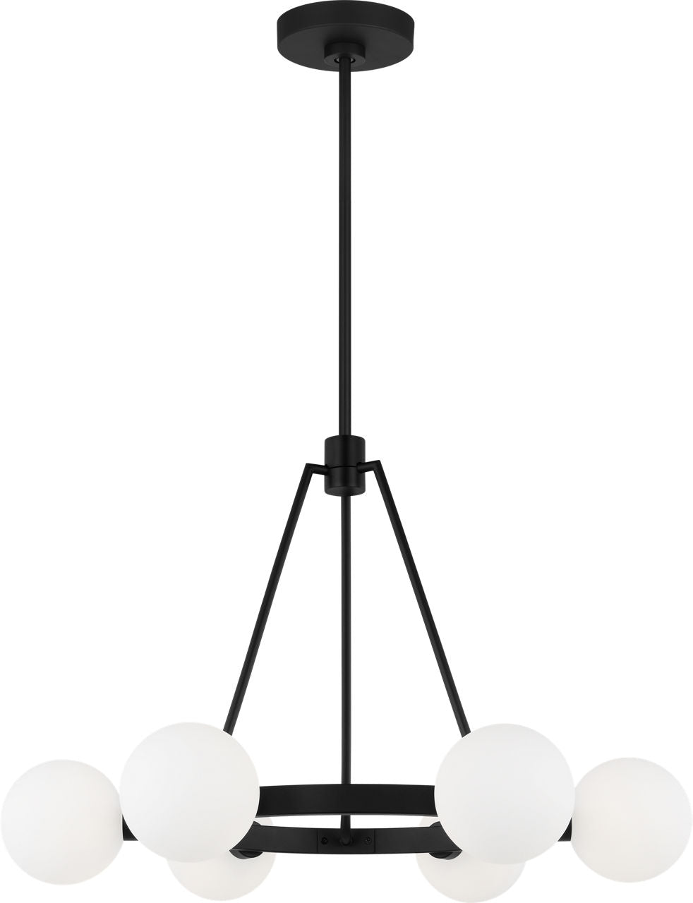 Clybourn Six Light Chandelier Midnight Black
