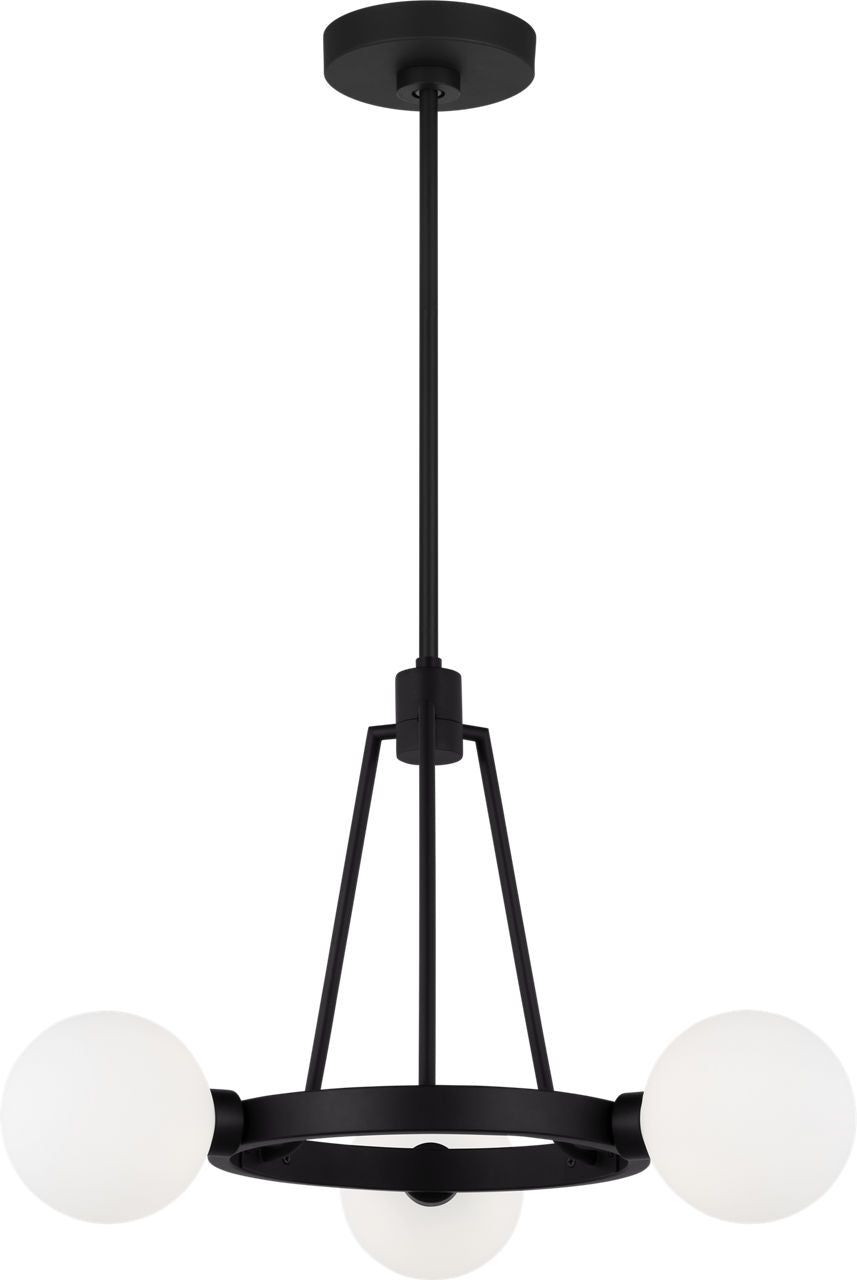 Clybourn Three Light Chandelier Midnight Black