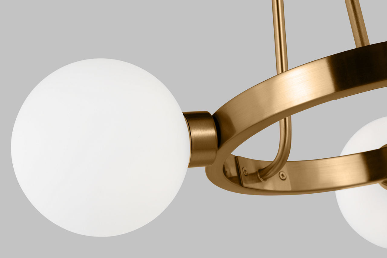 Clybourn Three Light Chandelier Satin Brass