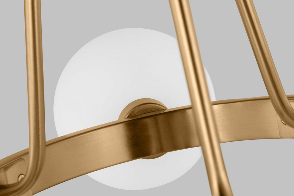 Clybourn Three Light Chandelier Satin Brass