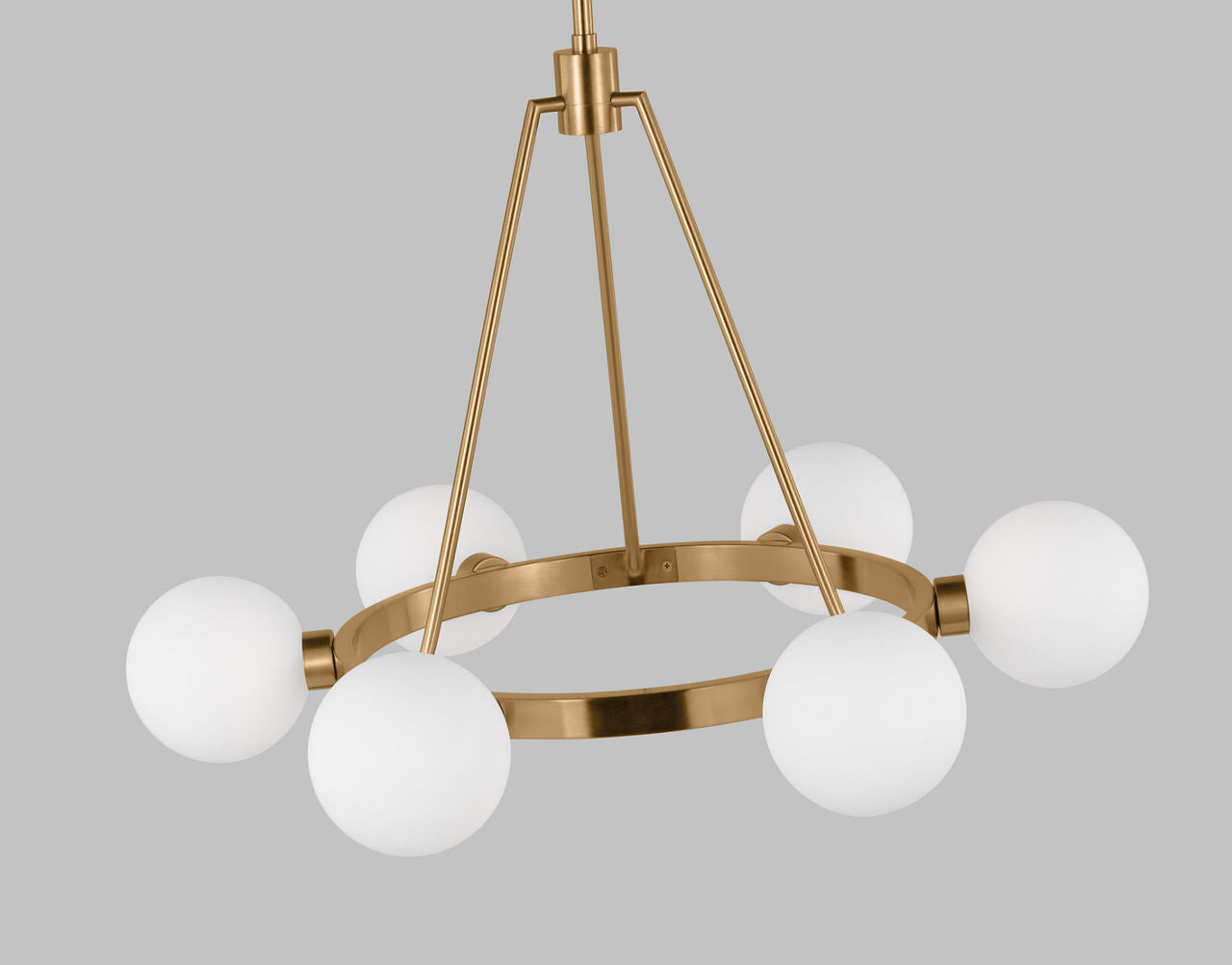 Clybourn Six Light Chandelier Satin Brass