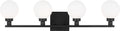 Clybourn Four Light Wall / Bath Midnight Black