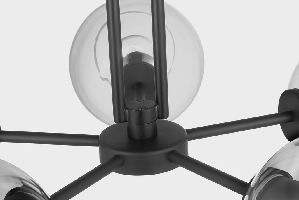 Codyn Five Light Medium Chandelier Midnight Black Bulbs Inc