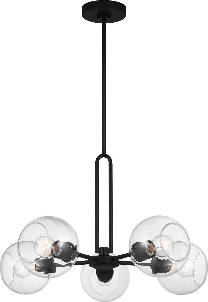 Codyn Five Light Medium Chandelier Midnight Black Bulbs Inc