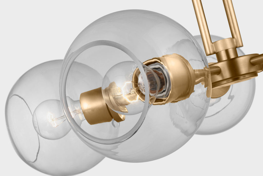 Codyn Five Light Medium Chandelier Satin Brass Bulbs Included