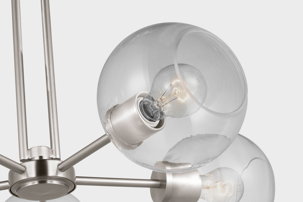 Codyn Five Light Medium Chandelier Brushed Nickel
