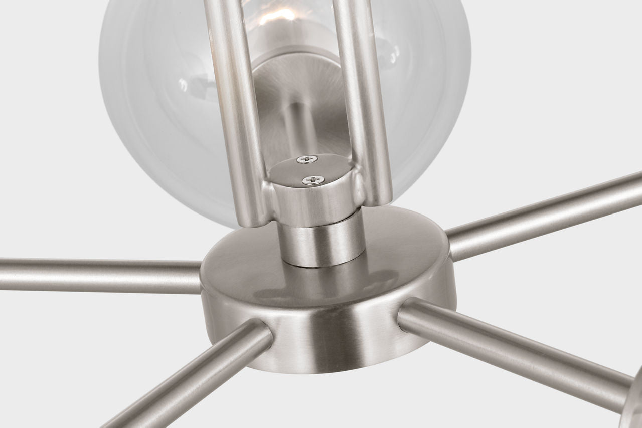 Codyn Five Light Medium Chandelier Brushed Nickel