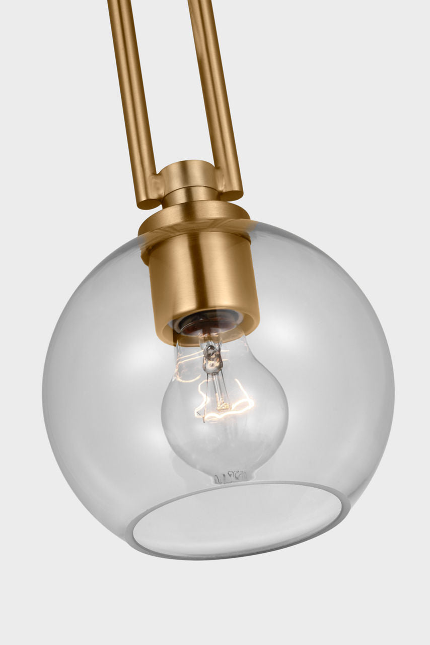 Codyn One Light Mini-Pendant Satin Brass Bulbs Inc