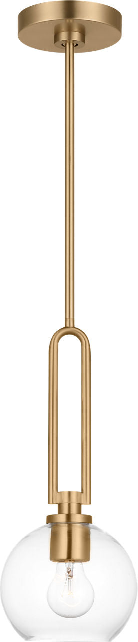 Codyn One Light Mini-Pendant Satin Brass Bulbs Inc