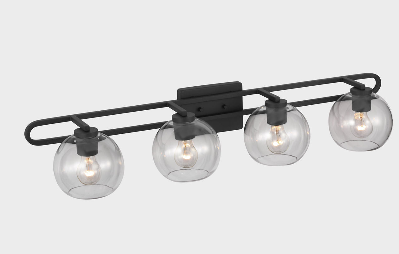 Codyn Four Light Wall / Bath Midnight Black