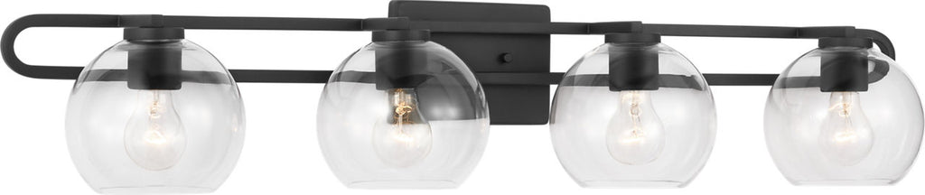 Codyn Four Light Wall / Bath Midnight Black Bulbs Inc