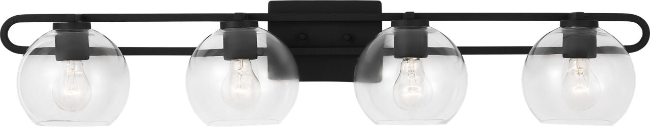 Codyn Four Light Wall / Bath Midnight Black Bulbs Inc