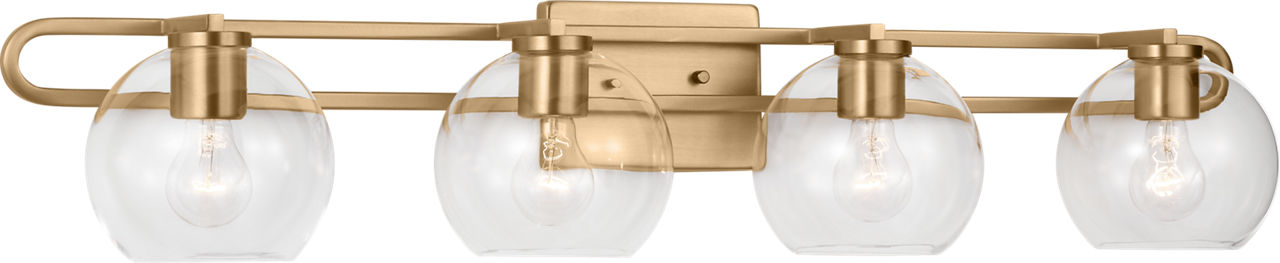 Codyn Four Light Wall / Bath Satin Brass