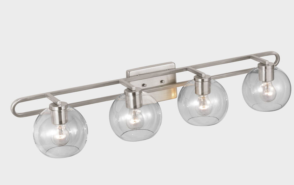 Codyn Four Light Wall / Bath Brushed Nickel Bulbs Inc