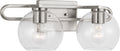 Codyn Two Light Wall / Bath Brushed Nickel Bulbs Included