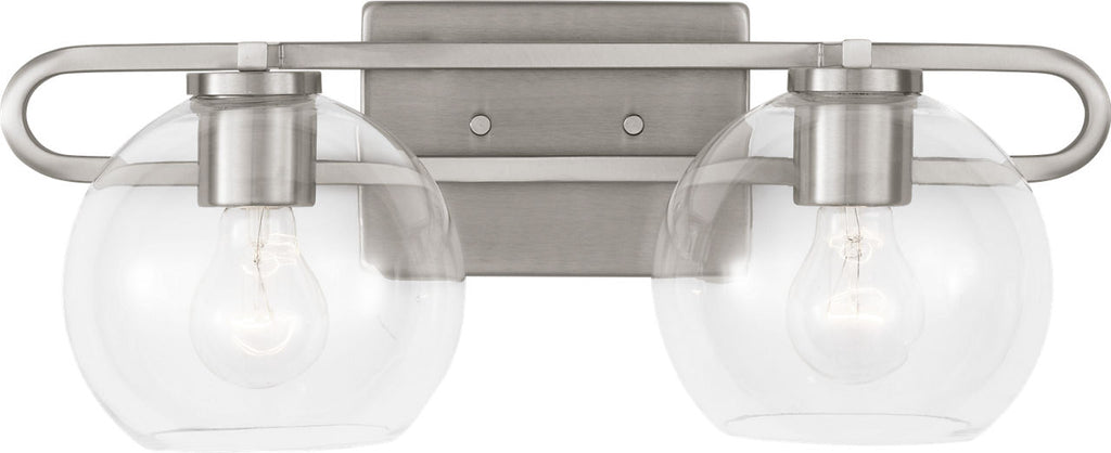 Codyn Two Light Wall / Bath Brushed Nickel Bulbs Included