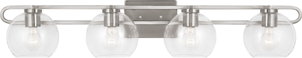 Codyn Four Light Wall / Bath Brushed Nickel Bulbs Inc
