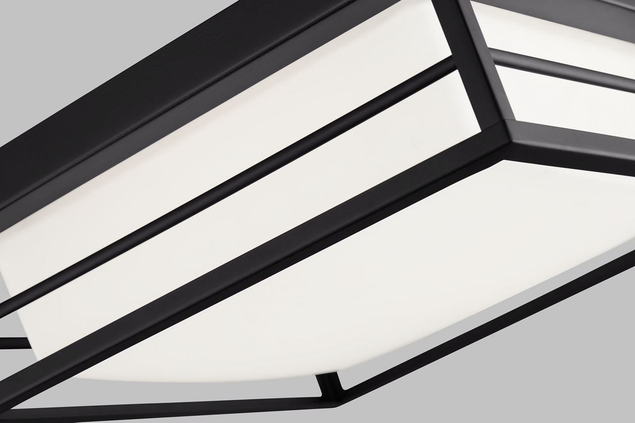 Dearborn Medium LED Flush Mount Midnight Black Bulbs Inc