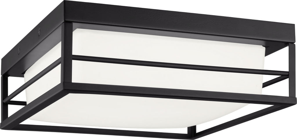 Dearborn Medium LED Flush Mount Midnight Black Bulbs Inc