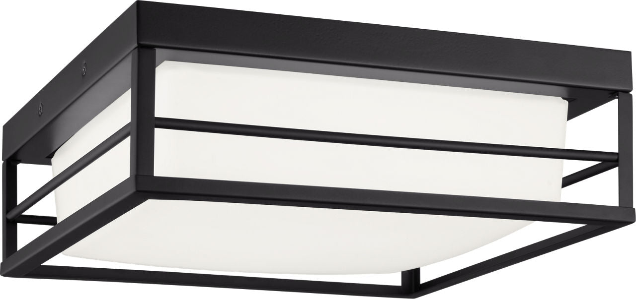 Dearborn Medium LED Flush Mount Midnight Black Bulbs Inc