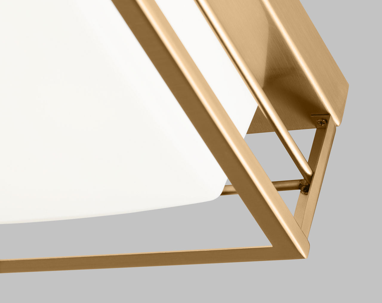 Dearborn Small LED Flush Mount Satin Brass Bulbs Inc