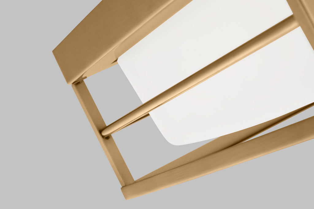 Dearborn Medium LED Flush Mount Satin Brass Bulbs Included