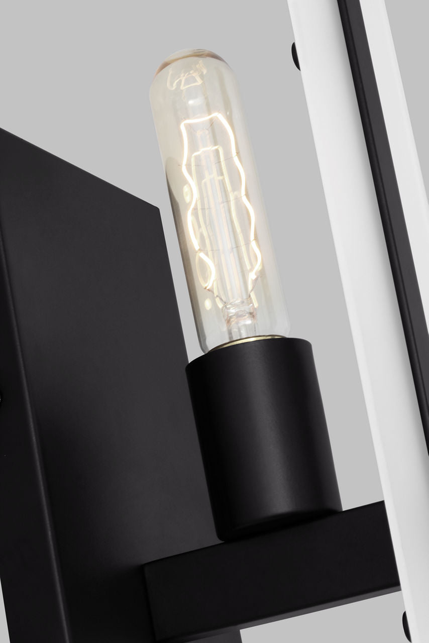 Dex One Light Wall / Bath Sconce Midnight Black Bulbs Included