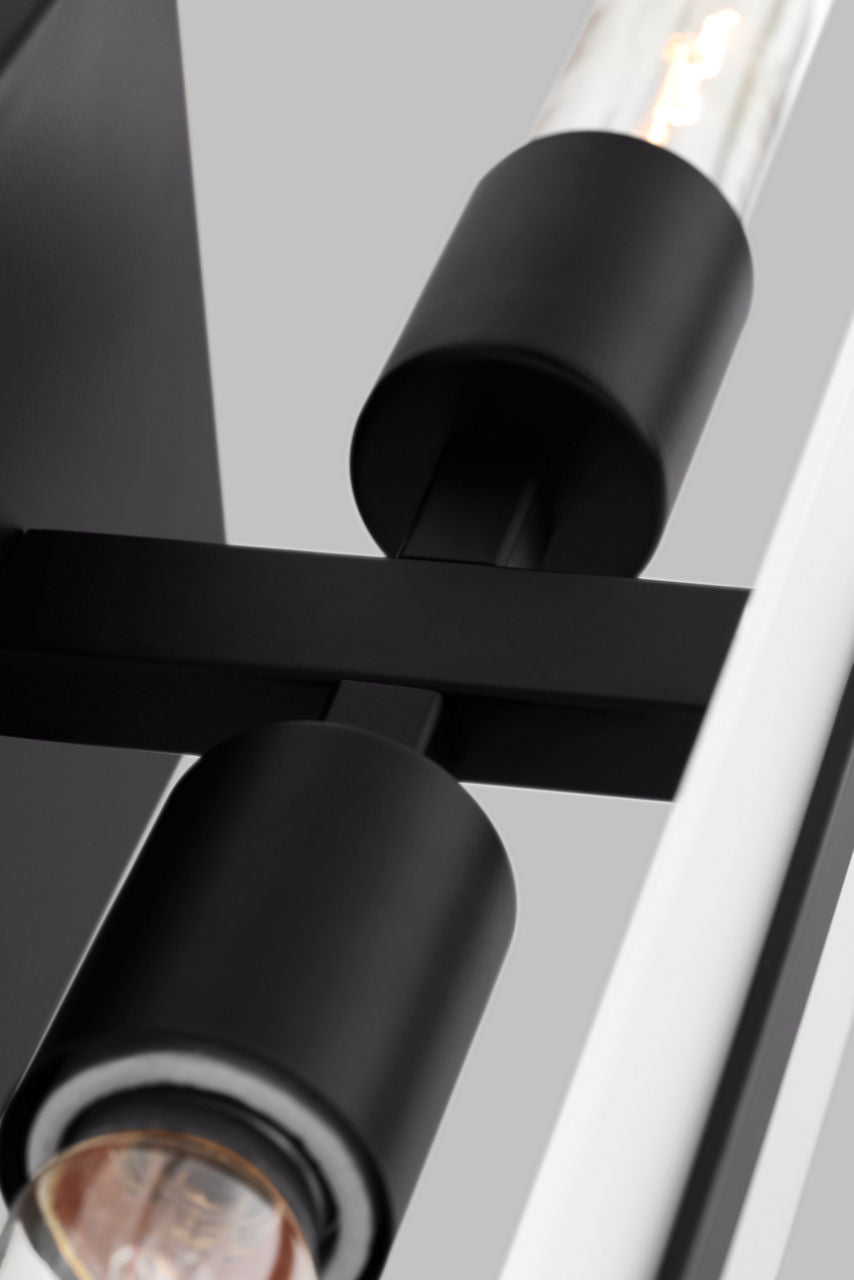 Dex Medium Two Light Wall / Bath Midnight Black