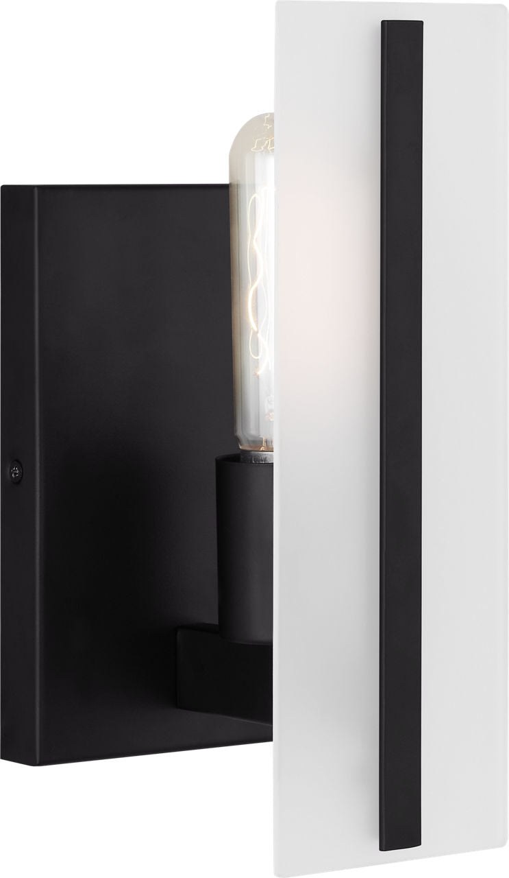Dex One Light Wall / Bath Sconce Midnight Black Bulbs Included