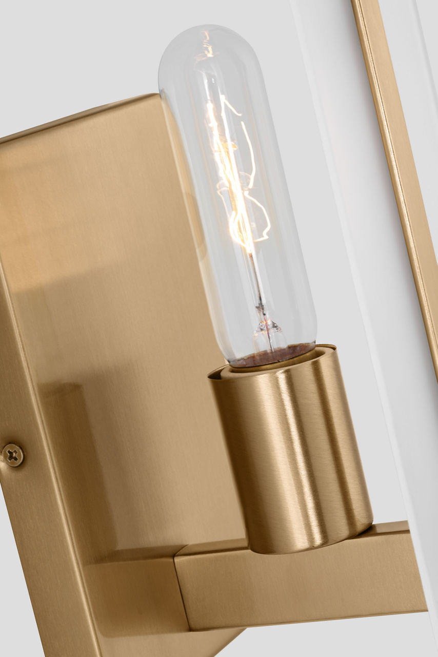 Dex One Light Wall / Bath Sconce Satin Brass Bulbs Inc