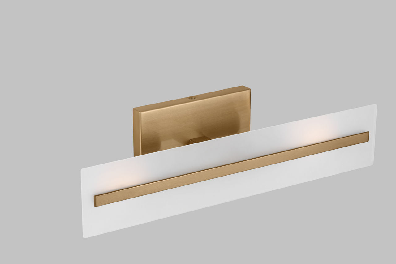 Dex Small Two Light Wall / Bath Satin Brass Bulbs Included