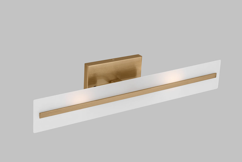 Dex Medium Two Light Wall / Bath Satin Brass Bulbs Included
