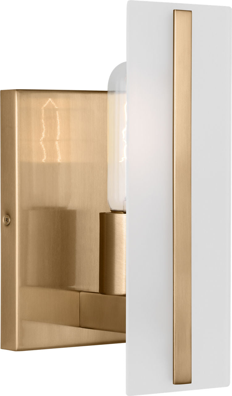 Dex One Light Wall / Bath Sconce Satin Brass Bulbs Inc