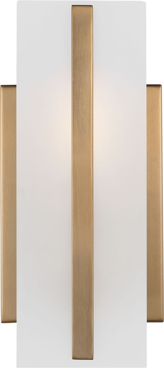 Dex One Light Wall / Bath Sconce Satin Brass Bulbs Inc
