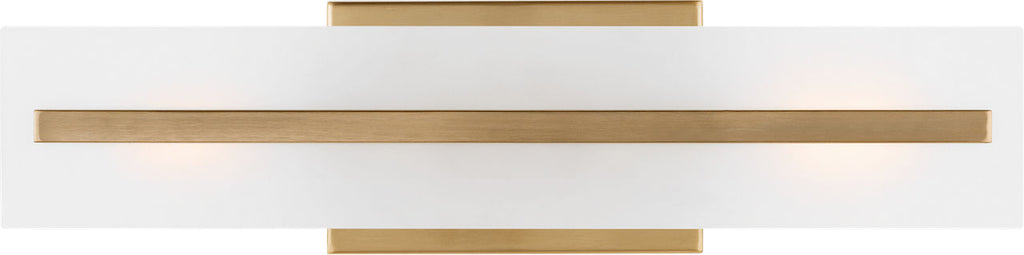 Dex Small Two Light Wall / Bath Satin Brass Bulbs Included