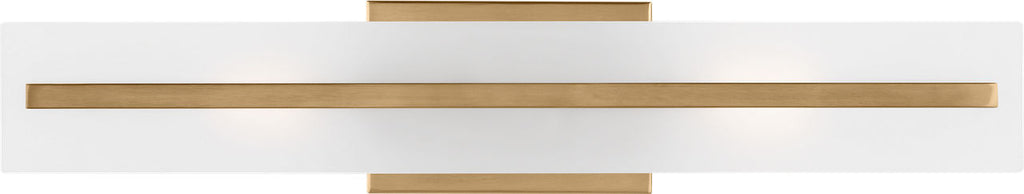 Dex Medium Two Light Wall / Bath Satin Brass Bulbs Included