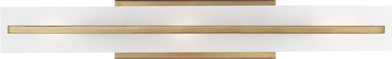 Dex Large Three Light Wall / Bath Satin Brass