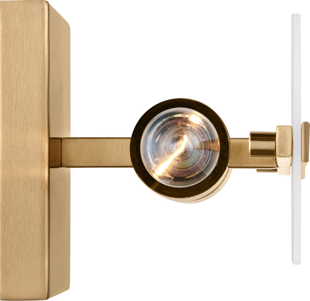 Dex Small Two Light Wall / Bath Satin Brass Bulbs Included