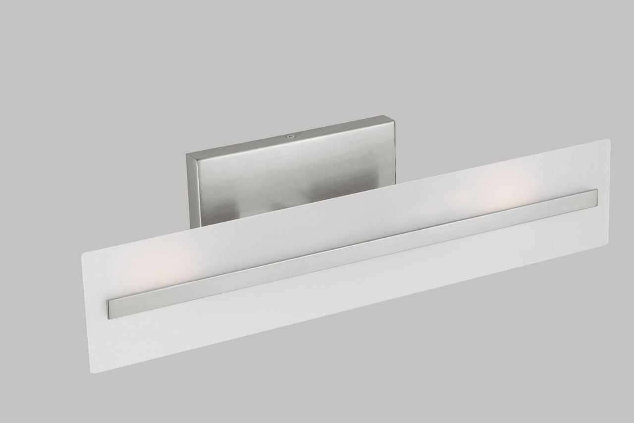 Dex Small Two Light Wall / Bath Brushed Nickel Bulbs Included