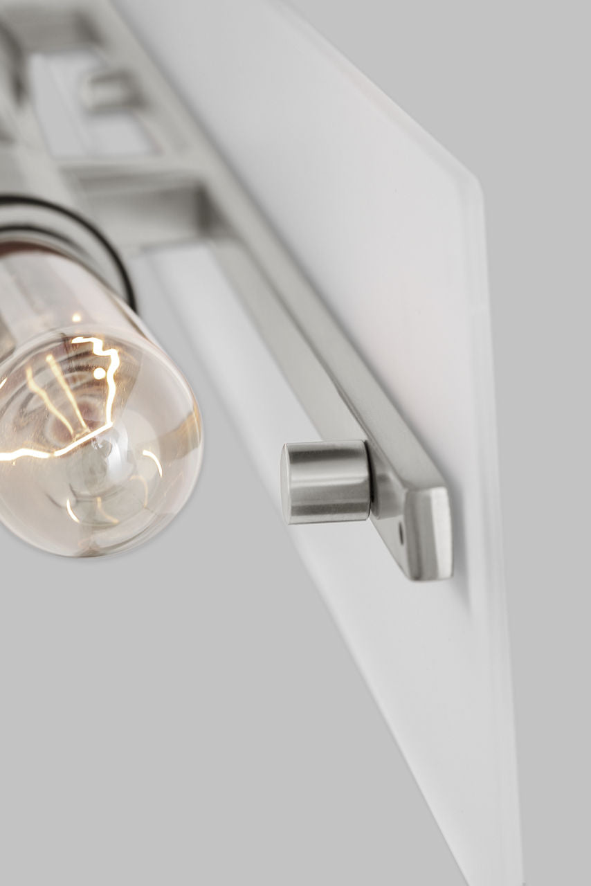 Dex Large Three Light Wall / Bath Brushed Nickel Bulbs Inc
