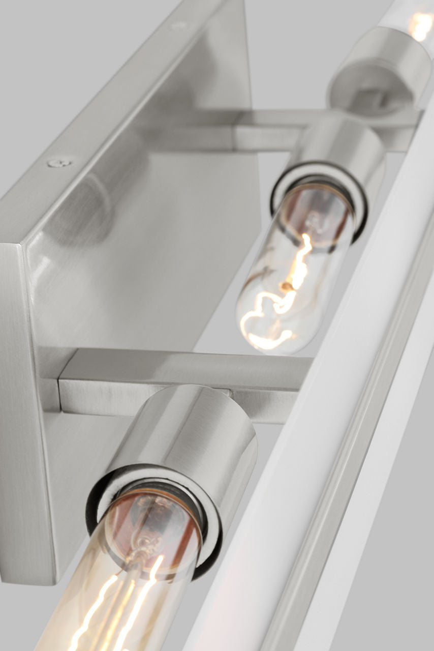 Dex Large Three Light Wall / Bath Brushed Nickel