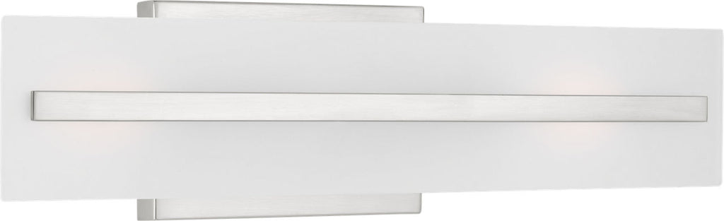 Dex Small Two Light Wall / Bath Brushed Nickel Bulbs Included