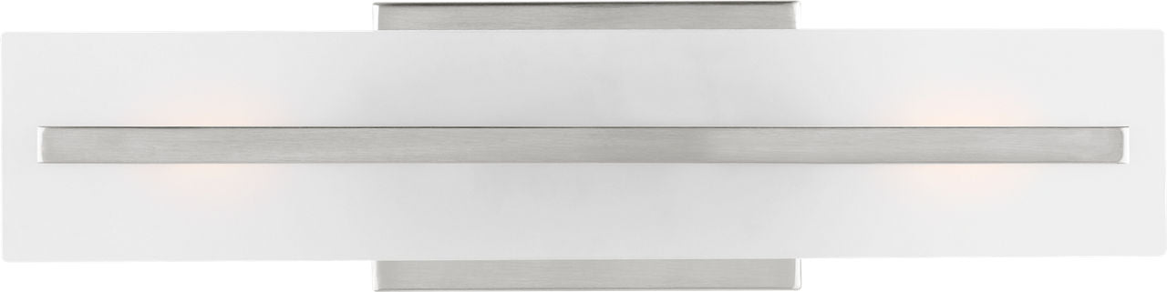 Dex Small Two Light Wall / Bath Brushed Nickel Bulbs Included