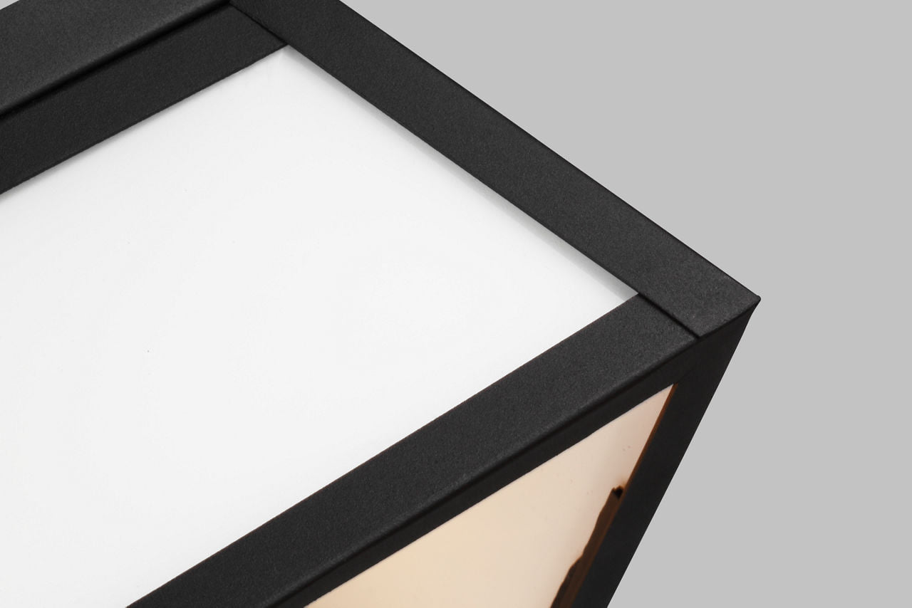 Founders Flush Mount | Black Clear Bulb