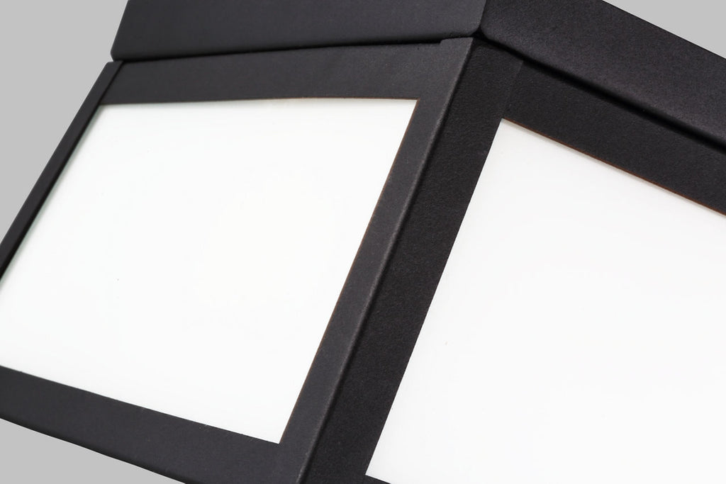 Founders Flush Mount | Black Clear Bulb