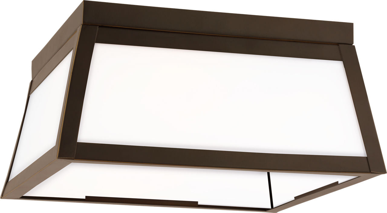 Founders Flush Mount | Antique Bronze Clear Bulb