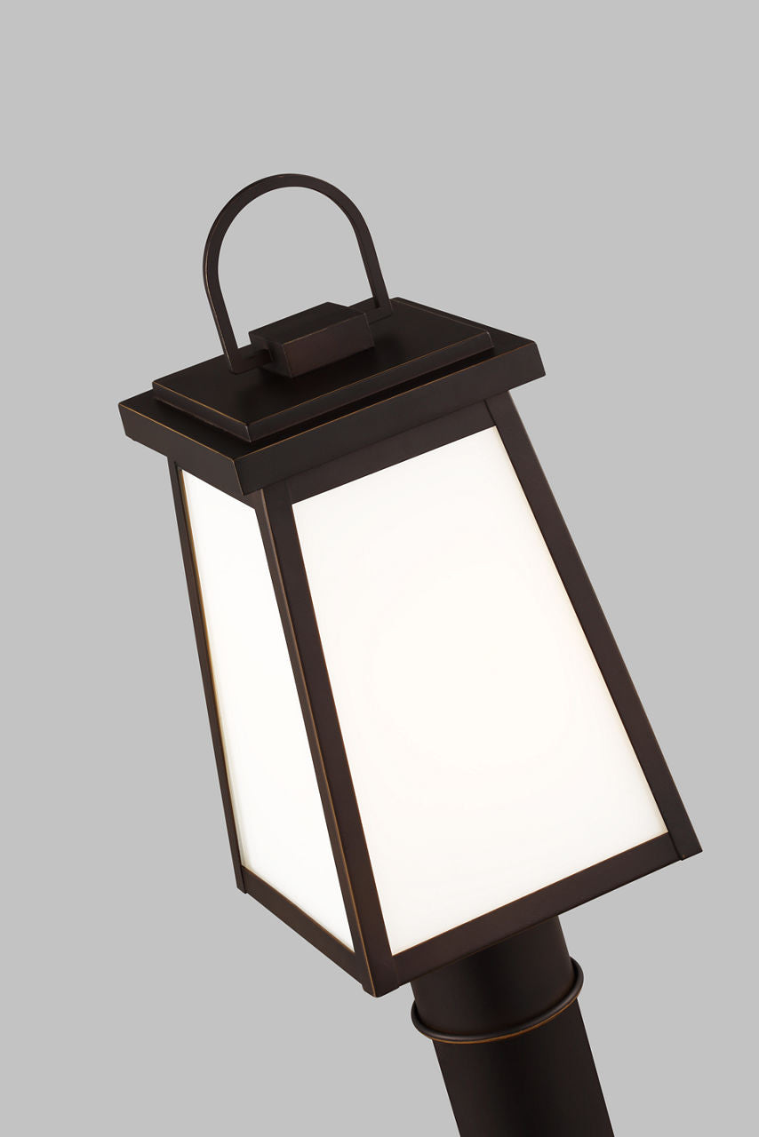 Founders Post Lantern | Antique Bronze Clear Bulb