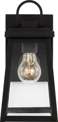 Founders Small Wall Lantern | Black Clear Bulb