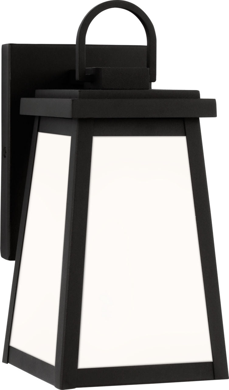 Founders Small Wall Lantern | Black Clear Bulb